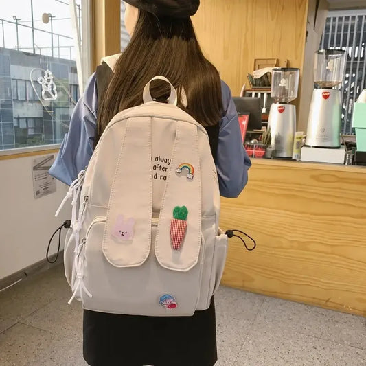 Kawaii Bunny Ear Backpack 🎒🐰 | Adorable Anime School Bag for Girls & Teens | Fun & Fashionable College Bookbag ✨