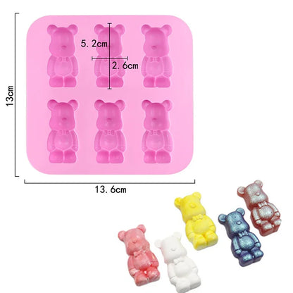 Cute Cartoon Animal Silicone Mold for Baking and Cupcake Topper 🐻🐭🐱🐷🦆