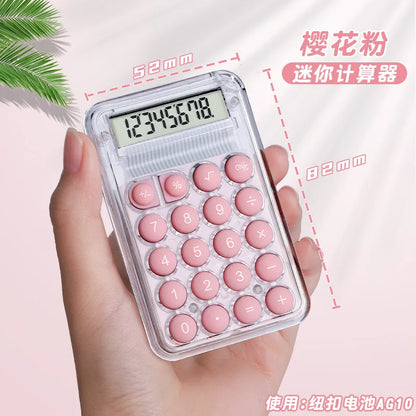 Kawaii Candy Color Mini Calculator 🍬✨ | Portable 8-Digit LCD for Fun Calculations! 🎉