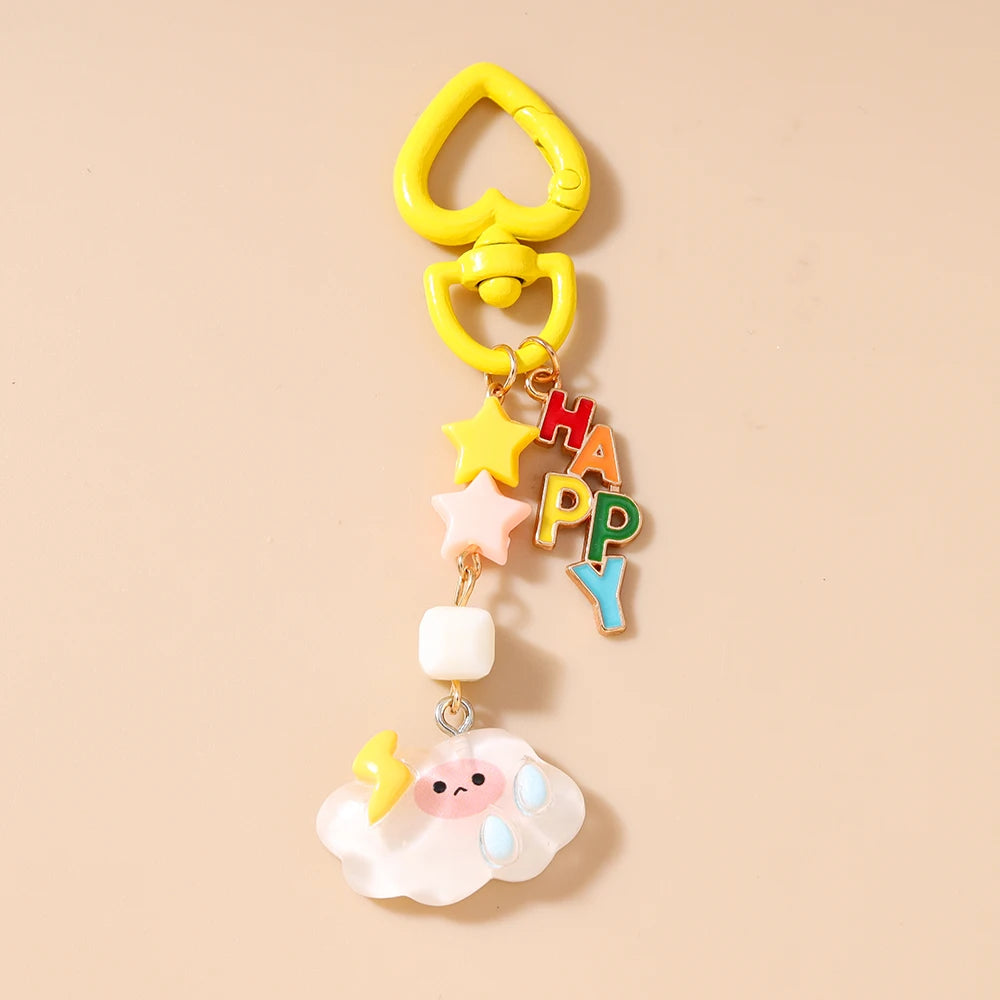 Charming Clouds Keychain Charm For Bags And Gifts With Resin Stars 🌟☁️