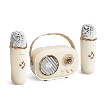 Kawaii Bluetooth Speaker 🎶 with Wireless Microphone 🎤 | Fun Karaoke 🎤 TF Card & FM Play | Perfect for Kids' Birthday Parties 🎉 | HIFI Bass & Handsfree Calling 💖