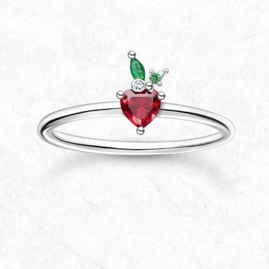 Kawaii Strawberry Love Ring 🍓💖 | Adorable 925 Sterling Silver Jewelry for Girls & Women | Perfect Gift for Any Occasion! 🎁✨