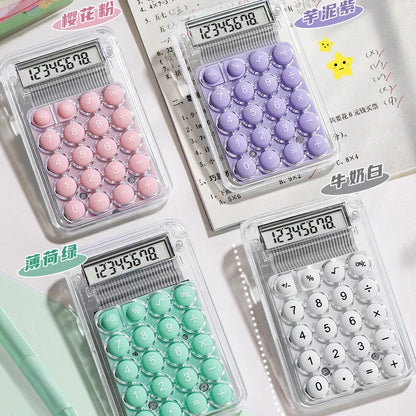 Kawaii Candy Color Mini Calculator 🍬✨ | Portable 8-Digit LCD for Fun Calculations! 🎉