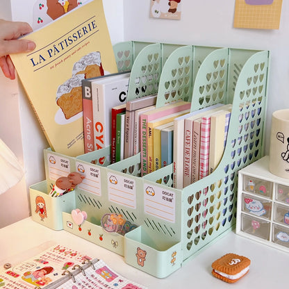 Kawaii Detachable File Storage Box 🌸✨ - Adorable Large Capacity Organizer for Students & Office! 📚💕