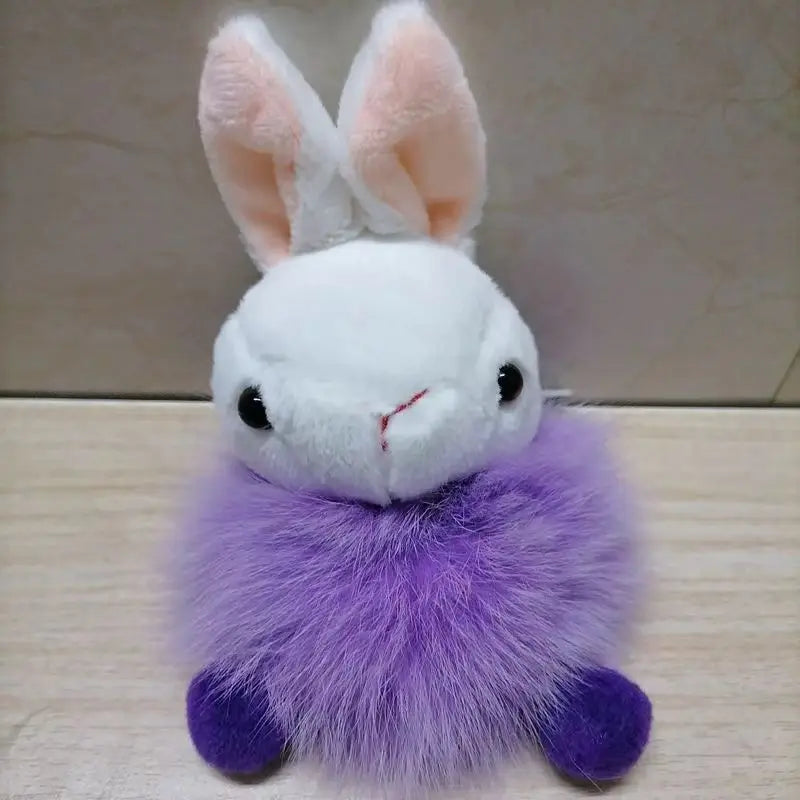 Adorable Fox Plush Key Chain Pendant With Rabbit Fur Ball For Car And Backpack 🦊