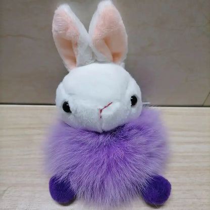 Adorable Fox Plush Key Chain Pendant With Rabbit Fur Ball For Car And Backpack 🦊