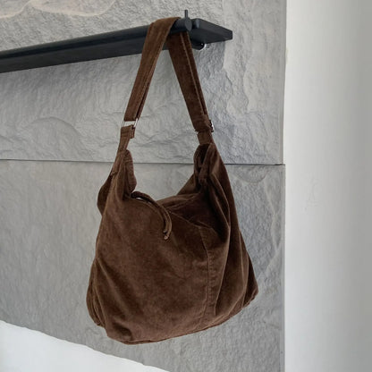 🌲✨ Whimsical Forest Vibes: Charming Corduroy Tote & Crossbody Delight! 🎨👜 - Pixie Quill