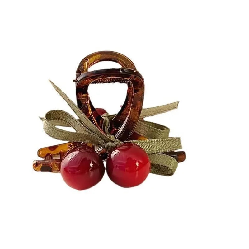 🍒 Adorable Cherry Blossom Hair Claw Clips for Girls & Women 🎀 Stylish Crab Claw Accessories 🌟
