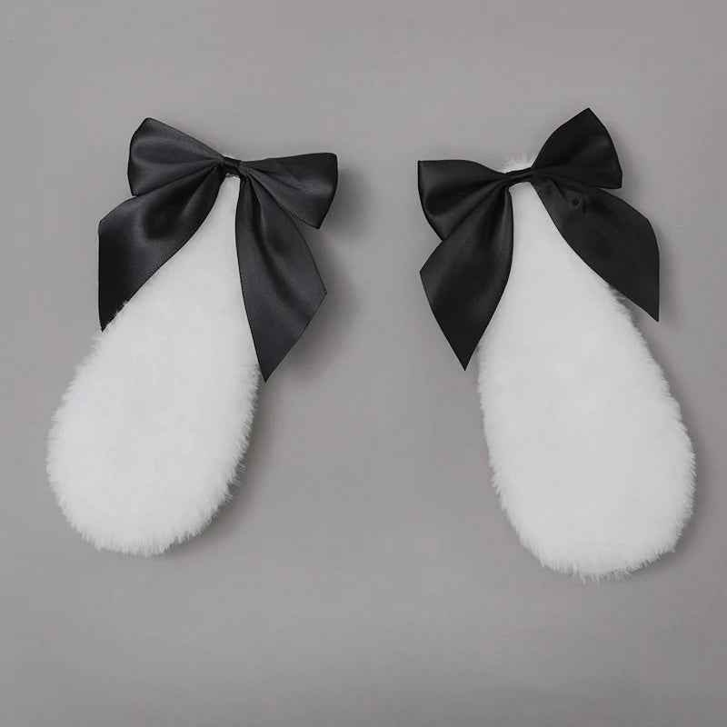 Lolita Bunny Ears Hairpin Cosplay Headwear For Women Anime Halloween 🐰🎀