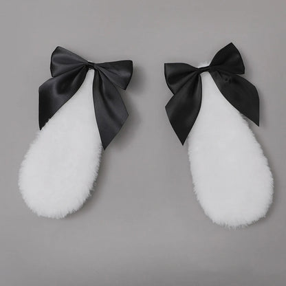 Lolita Bunny Ears Hairpin Cosplay Headwear For Women Anime Halloween 🐰🎀