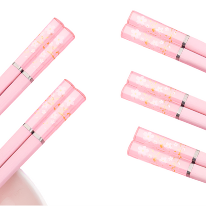 Kawaii Cherry Blossom Chopsticks 🌸✨ | Non-Slip Eco-Friendly Sushi Sticks 🍣💕