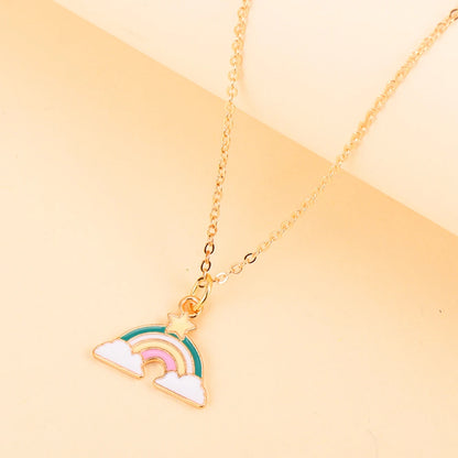 Kawaii Rainbow Unicorn Pendant Necklace 🌈✨ - Adorable Choker for Girls & Women 🎀 - Perfect Birthday Gift! 🎁