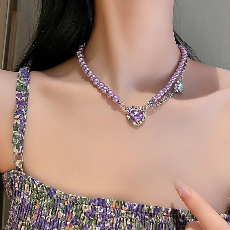 Kawaii Gold Pearl Choker Necklace 🌟✨ | Trendy Beads Chain for Girls 🌸💕 | Gothic Style Jewelry for Parties!