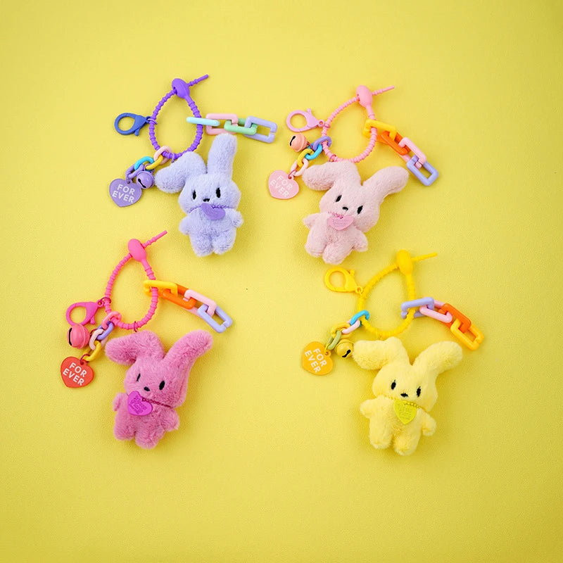 Adorable Kawaii Plush Bunny Keychain 🐰💖 | Cute Cartoon Rabbit Bag Pendant for Girls 🎀✨