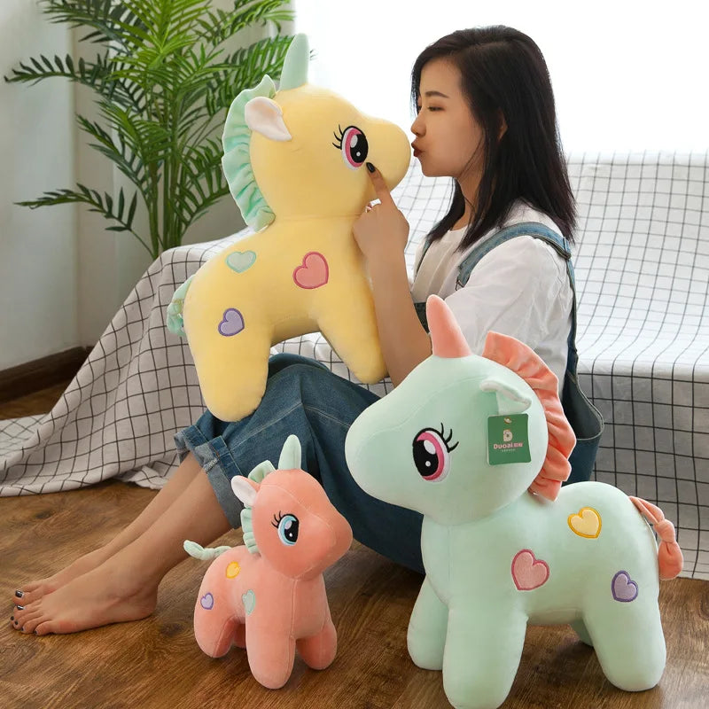 Kawaii Unicorn Pony Plush Toy 🦄✨ | Adorable Stuffed Animal for Kids' Parties & Christmas Gifts 🎉🎁