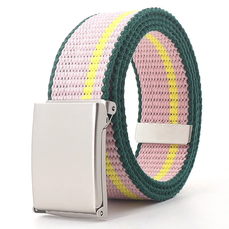 Kawaii Rainbow Striped Tactical Belt 🌈✨ Unisex Slim Fashion Accessory for Casual Vibes! 🐾🦄