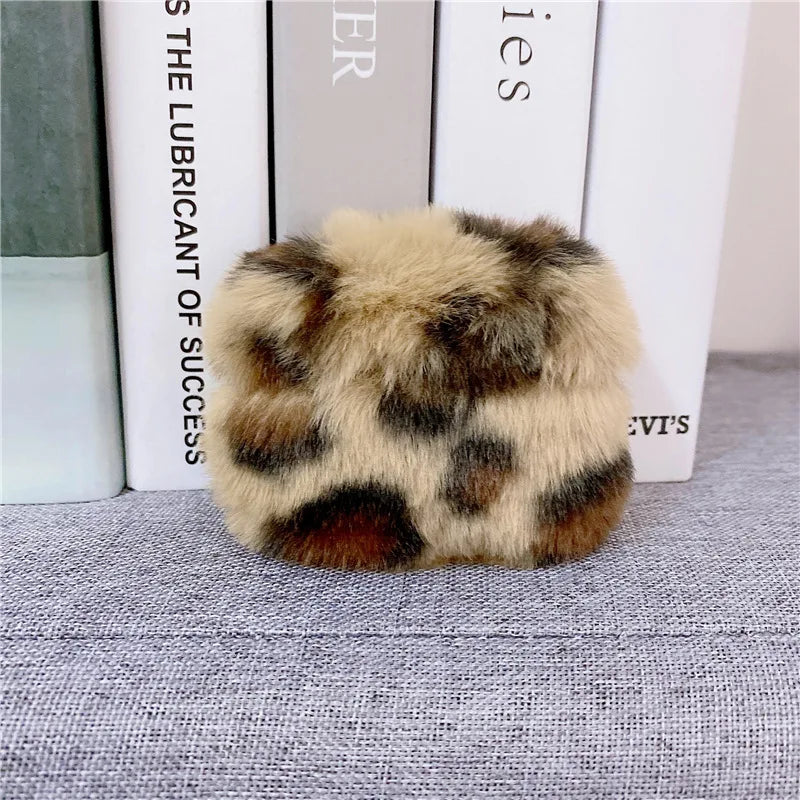Kawaii Fluffy Bear & Bunny Silicone Case for Apple AirPods Pro 1 & 2 🐻🐰✨ - Adorable Earphone Cover for Girls in Autumn & Winter!