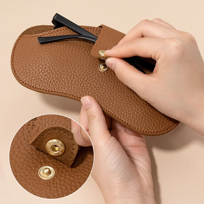 Kawaii Custom Initials Sunglasses Pouch 🌈✨ Cute PU Leather Glasses Case for Stylish Travel 🕶️🎀 Personalized Gift!
