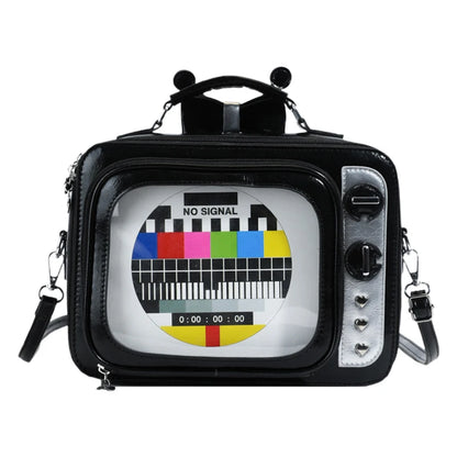 Square TV Shape Ita Bag Japanese Retro Ulzzang Women Shoulder Crossbody Bag Cute Large Capacity Transparent Insert Backpack