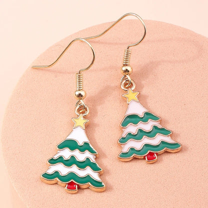 Whimsical Christmas Drop Earrings For Women Tree Deer Santa Dangle Jewelry 🎄✨