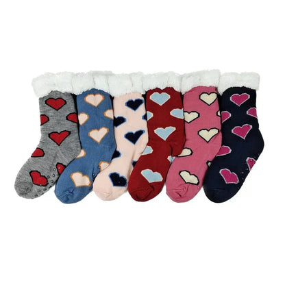 Fluffy Winter Socks For Women Warm Plush Non Slip Slipper Snowflake Gift ❄️🎁