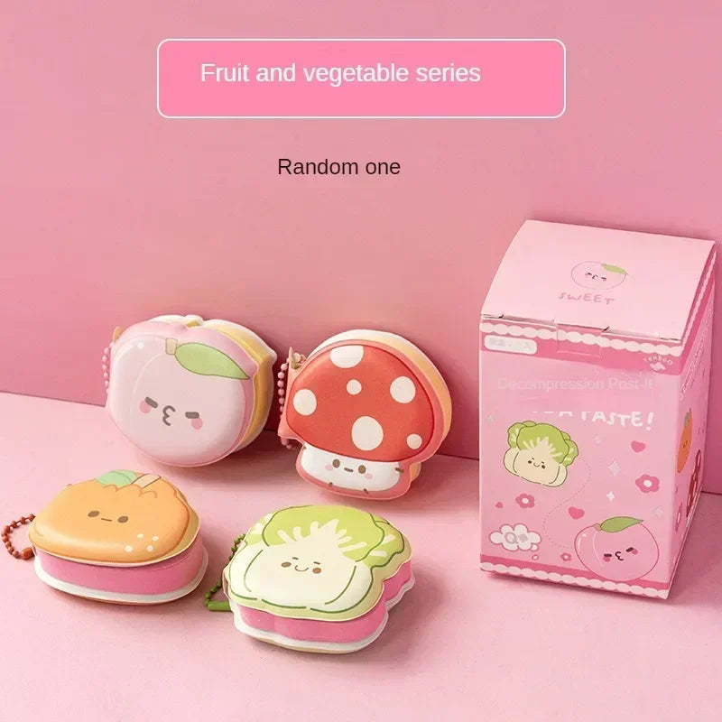 Kawaii Cartoon Soft Silicone Sticky Notes 📒✨ - Adorable Memo Pads for School & Office Supplies! 🐾💖
