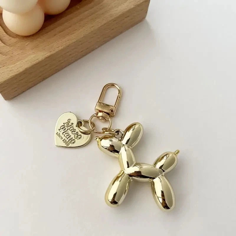 Kawaii Balloon Dog Keychain Models for Girls Sweet Ins Style Balloon Dog Phone Chain Key Buckle Accessories Bag Pendant Toys New