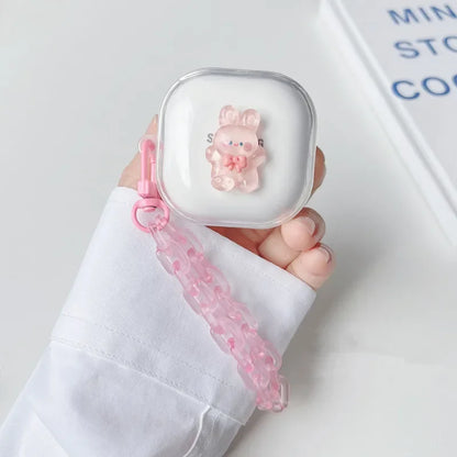 🥰 Adorable Cartoon Earbud Case 🎀 for Samsung Galaxy Buds | Cute Silicone Cover with Bracelet Charm 🌟 - Pixie Quill