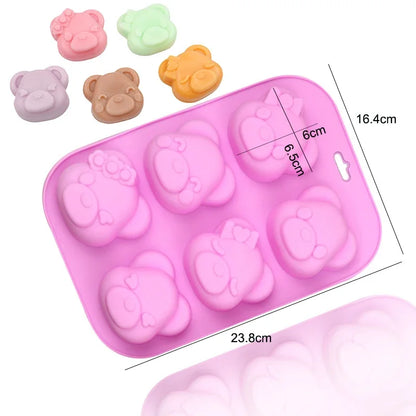 Cute Cartoon Animal Silicone Mold for Baking and Cupcake Topper 🐻🐭🐱🐷🦆