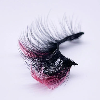 ✨ Kawaii Glitter Ombre 20MM Mink Lashes 🌈 | Dramatic & Colorful Fake Eyelashes 💖