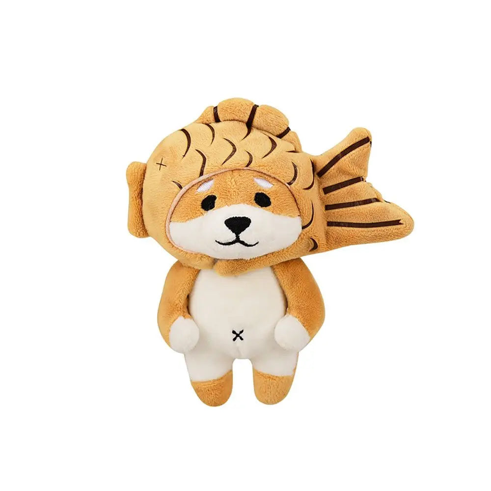 Kawaii Shiba-Inu Taiyaki Plush Keychain 🎀🐶 | Adorable Akita Inu & Husky Backpack Charm | Cute Stuffed Toy Gift for Kids! 🎁✨