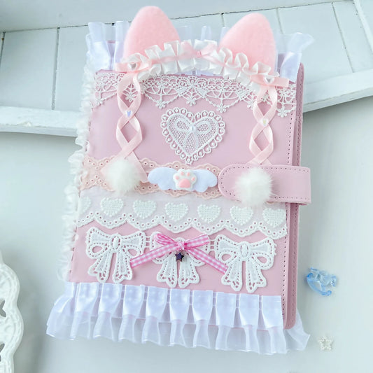A5 Lace PU Photo Album Binder For Photocards Idol Cards With Embroidery ✨🎀📚