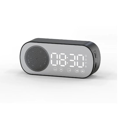 Cute LED Mirror Alarm Clock & Bluetooth Speaker 🎶✨ | Multifunctional Kawaii Music Player with FM Radio & Subwoofer 💖