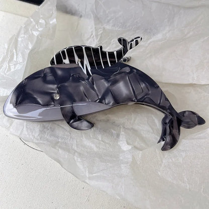 Ocean Friends Hair Claw Clip Acetate Dolphin Seahorse Jellyfish Clip For Women 🐬