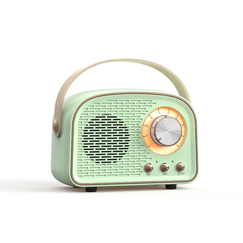 ✨ Kawaii Retro Mini Bluetooth Speaker 🎶 Cute Portable Music Player with Subwoofer & FM Radio 🌈 Perfect Home Decor & Gift Idea!