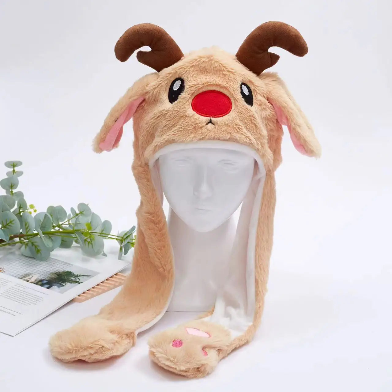 Kawaii Capybara Plush 3-in-1 Hat, Scarf & Gloves 🦙✨ Super Soft & Cozy Christmas Gift for Kids! 🎄💖