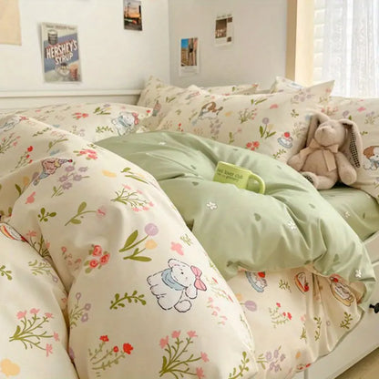 Kawaii Kids' Bedding Set 🛏️✨ | Cozy Duvet Cover & Pillowcase Collection for Playful Dreams 🌈💖