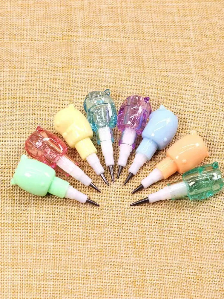Kawaii Bear Mechanical Pencil Set 🐻✏️ | 2pcs Adorable Non-Sharpening Writing Pens for Students & Office | Cute Stationery Gifts 🎁