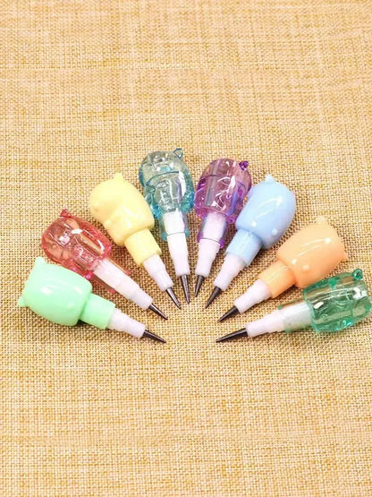 Kawaii Bear Mechanical Pencil Set 🐻✏️ | 2pcs Adorable Non-Sharpening Writing Pens for Students & Office | Cute Stationery Gifts 🎁