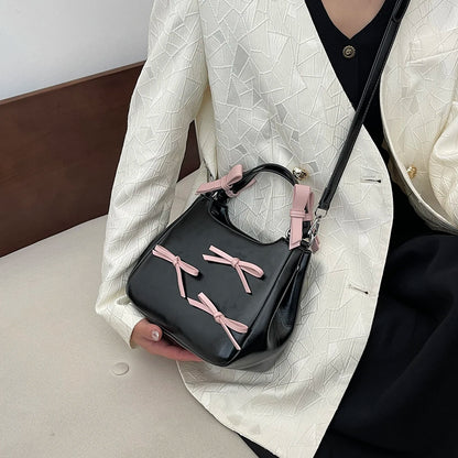 Kawaii Sweet Bow Mini Crossbody Bag 🎀✨ | Trendy PU Leather Tote for Girls | Aesthetic Clutch Handbag 💖