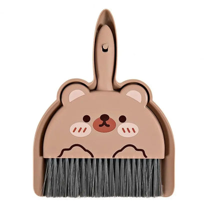 Kawaii Mini Broom & Dustpan Set 🐰🐻🐸 | Adorable Cartoon Cleaning Duo for Fun Home Chores! 🌈✨