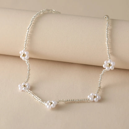 Whimsical Blossom Pearl Choker 🌸✨ Cute Colorful Beaded Necklace for Trendy Women! 🎀💖