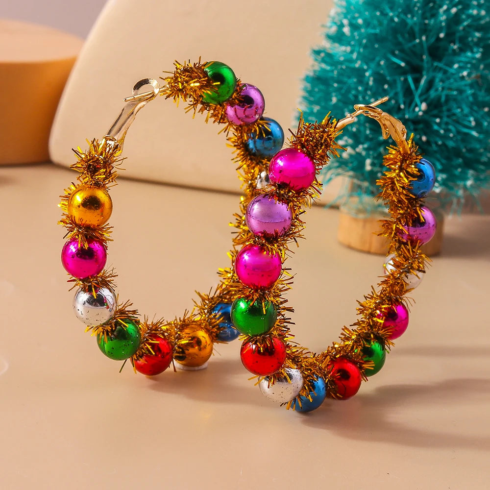 Whimsical Christmas Wreath Garland Earrings For Women Holiday Jewelry Gift 🎄