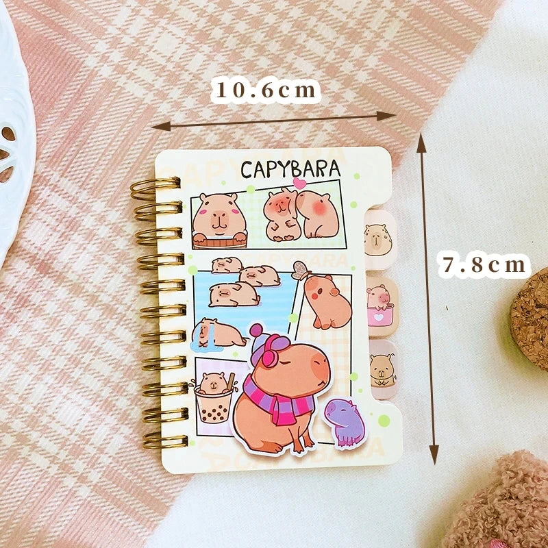 Kawaii Capybara Memo Pad 🐾✨ | A7 Notebook for Fun & Organization! 🎀📒