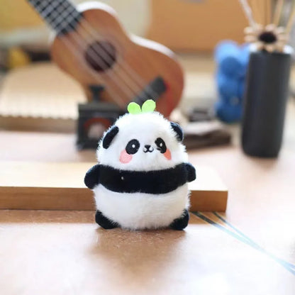Cute Panda Keychain Pendant Plush Toy Animal Keyring Backpack Car Hanging Doll Accessories Ornament Gifts for Women Men