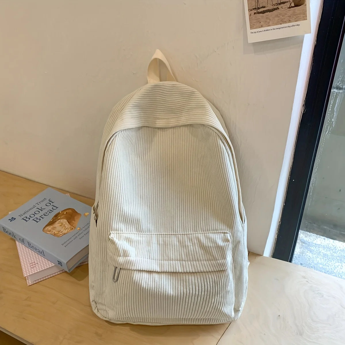 🎒 Cozy Corduroy Cutie: Japanese-Inspired Backpack for School Adventures! 🌟 - Pixie Quill