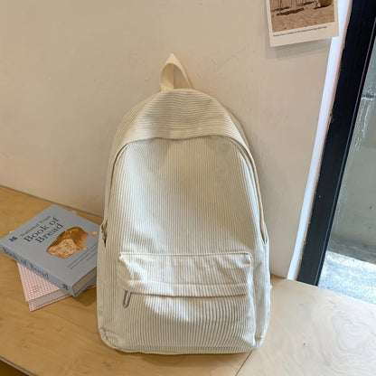 🎒 Cozy Corduroy Cutie: Japanese-Inspired Backpack for School Adventures! 🌟 - Pixie Quill