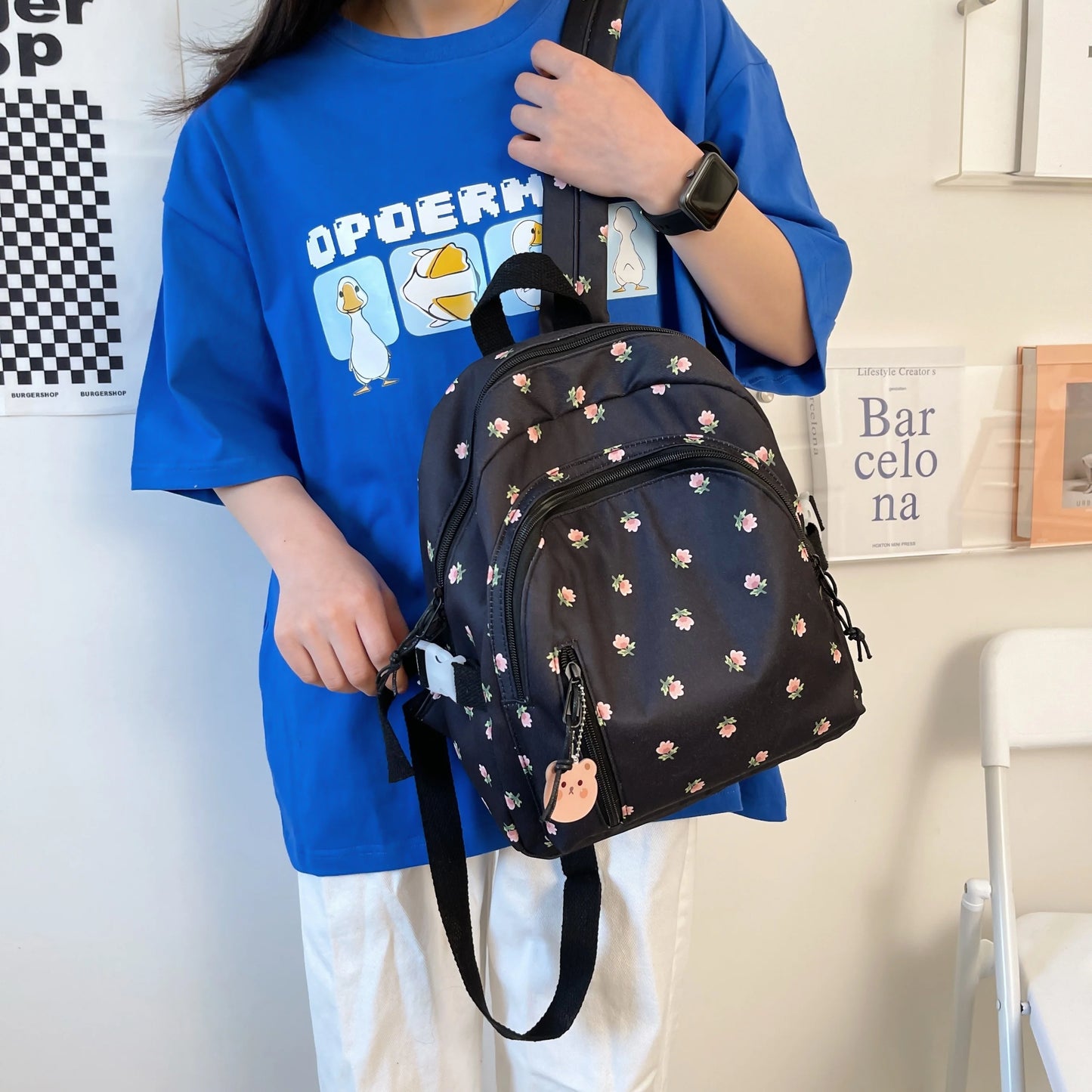 Kawaii Mini Backpack 🎒✨ - Adorable Japanese K-Style School Bag with Fun Prints! 🐾💖