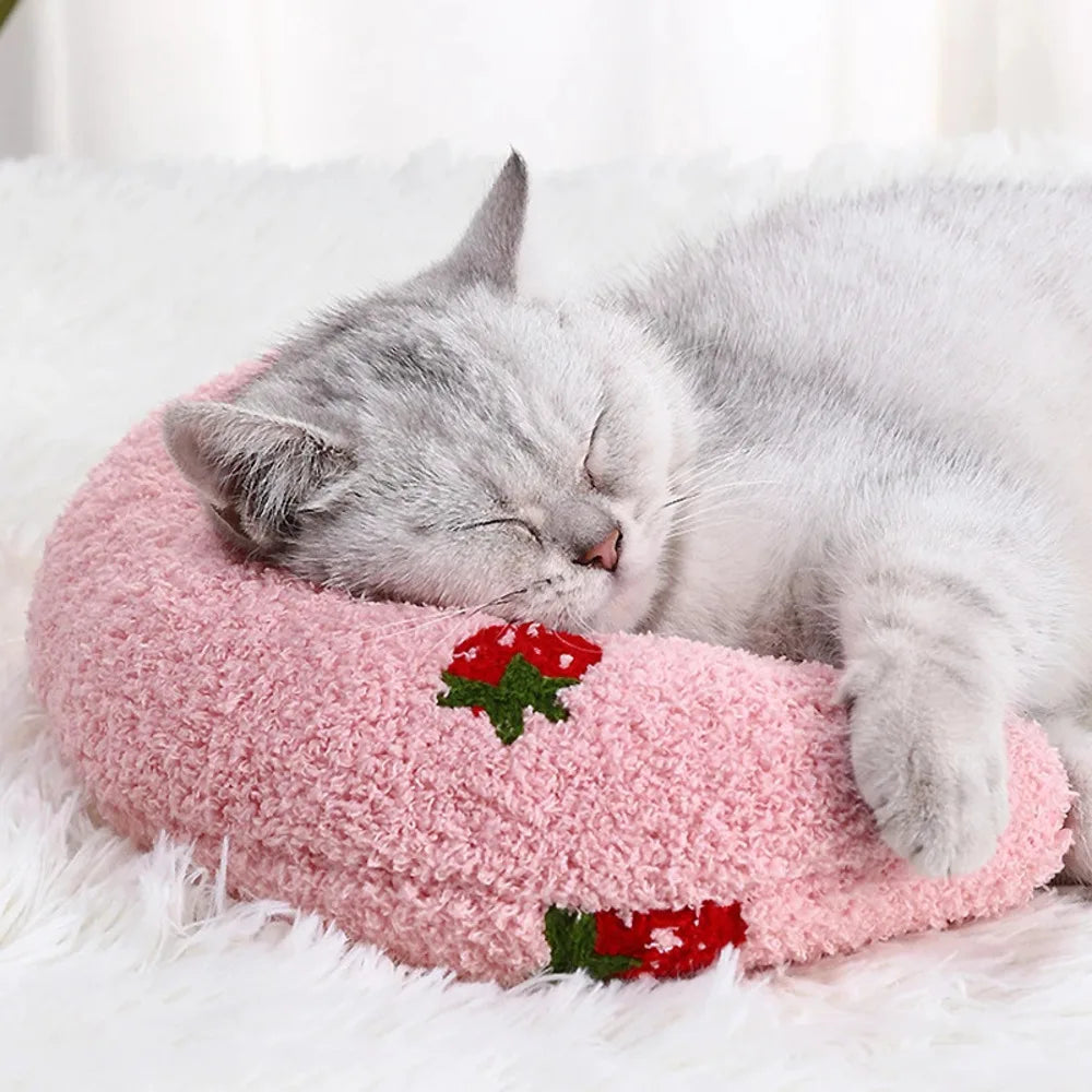 🐾 Cozy Cuddle Cloud 🌙 U-Shaped Pillow for Purrfect Pet Dreams 🐶🐱
