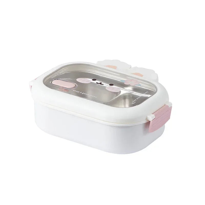 Kawaii Rabbit Bento Box 🐰✨ | Large Capacity Stainless Steel Lunch Box for Kids | Cute Portable Sealed Meal Container 🎁🥪